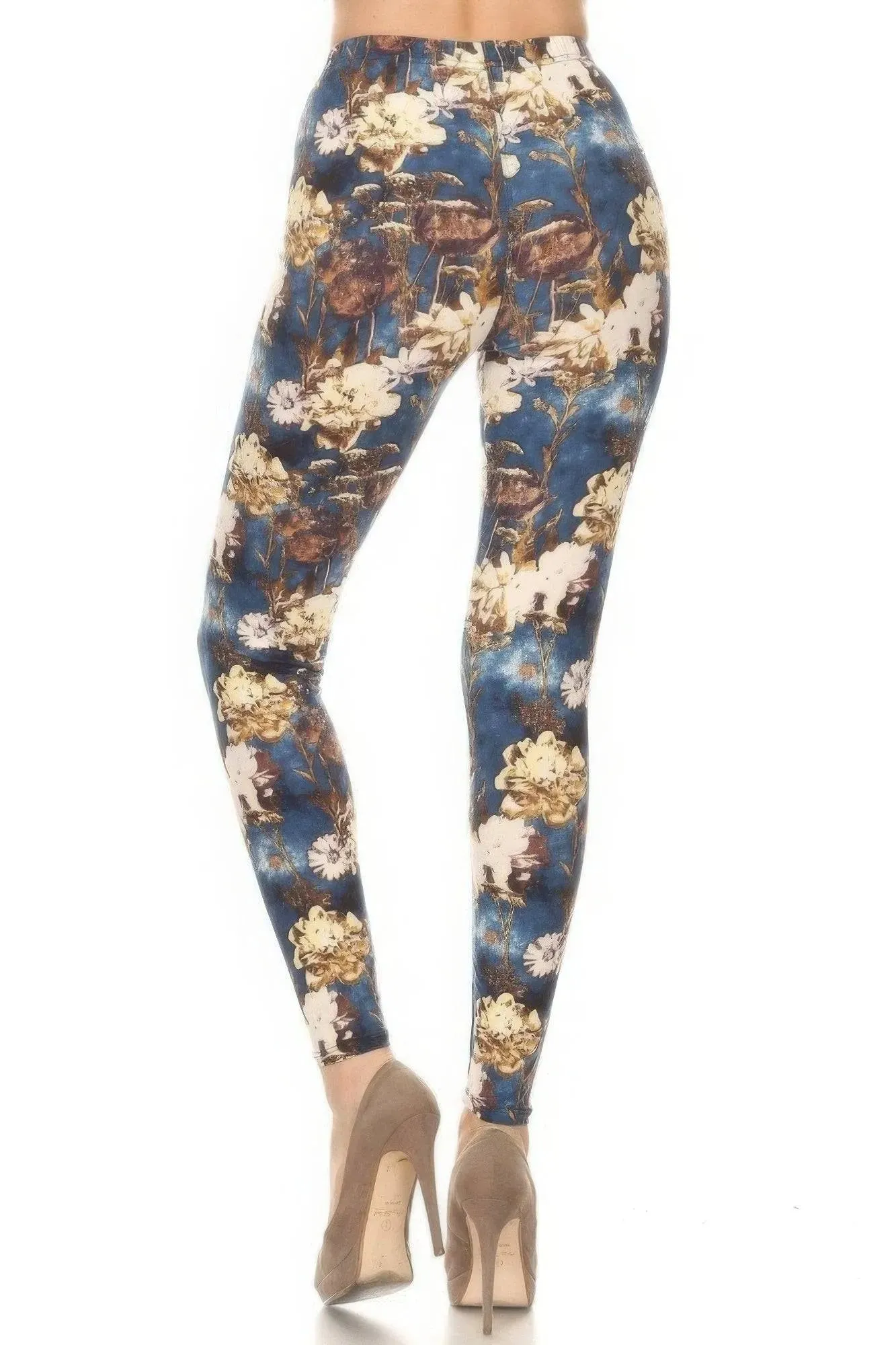 Vibrant Floral High-Waisted Leggings - Comfortably Stylish