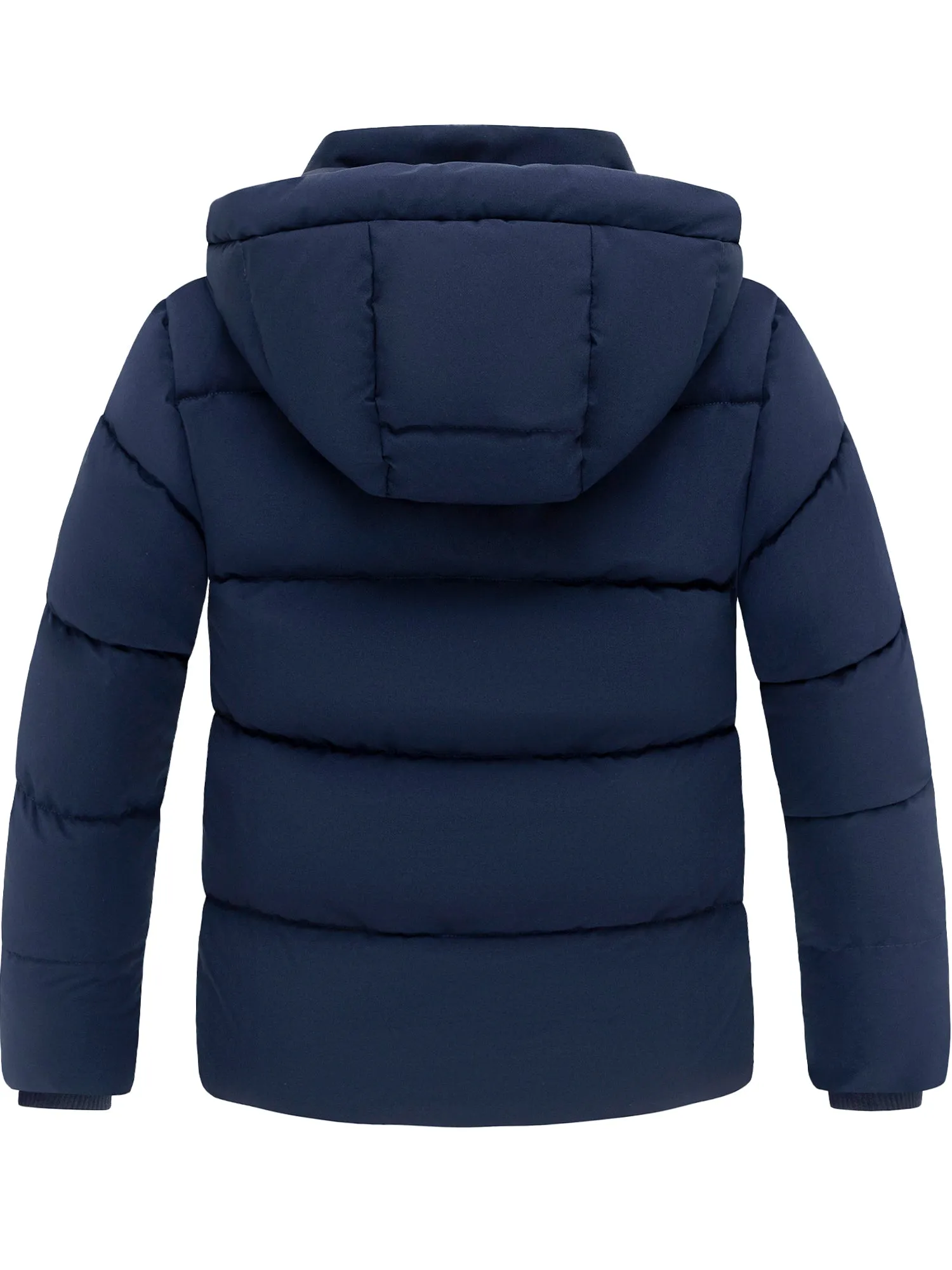 Wantdo Boy's Winter Coat Quilted Hooded Parka Jacket Water Resistant Windproof Puffer Jacket