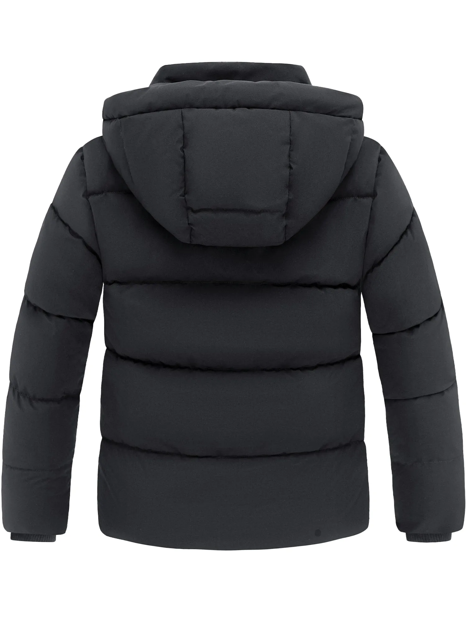 Wantdo Boy's Winter Coat Quilted Hooded Parka Jacket Water Resistant Windproof Puffer Jacket