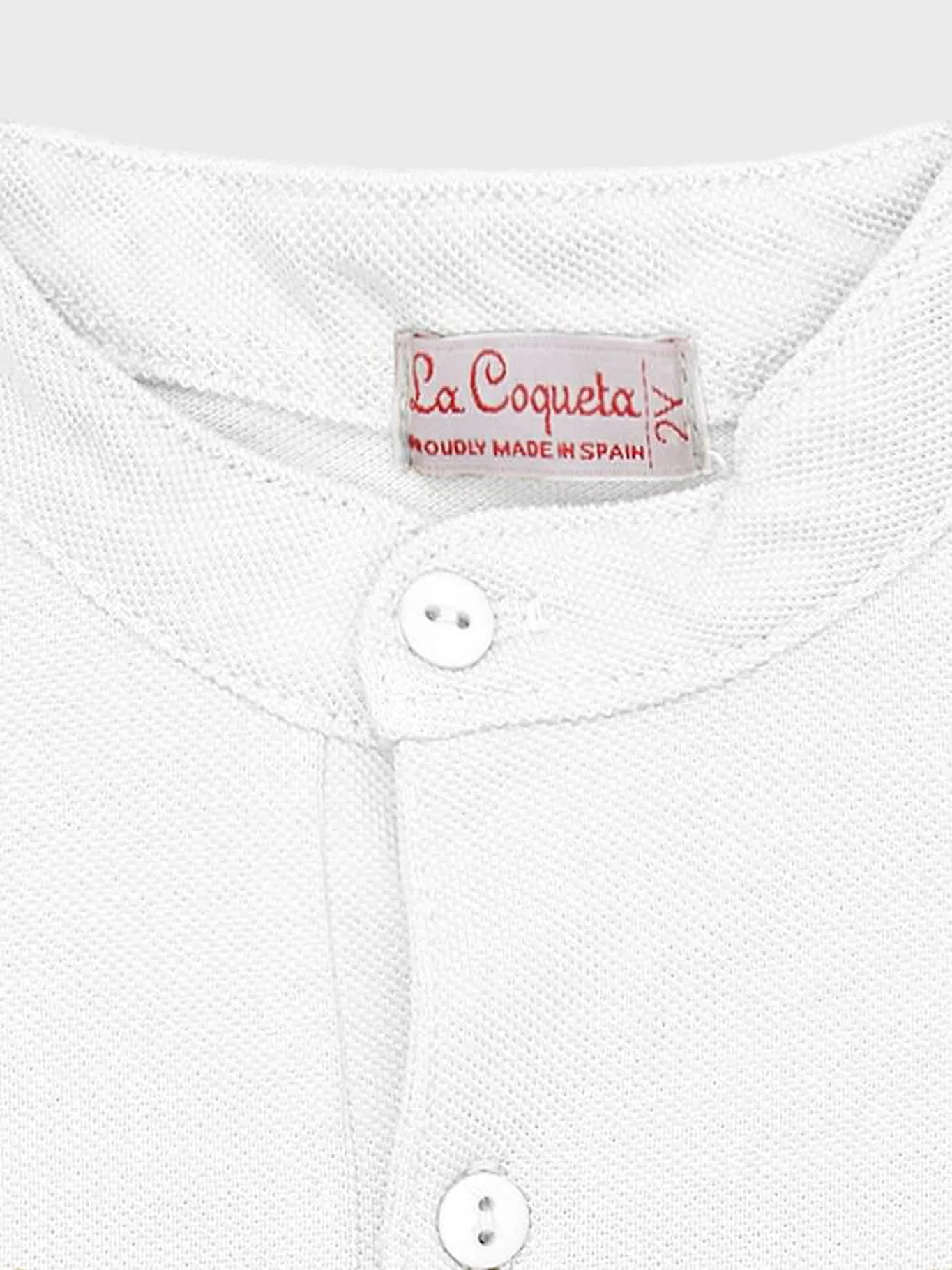 White Alcomo Long Sleeve Boy Polo