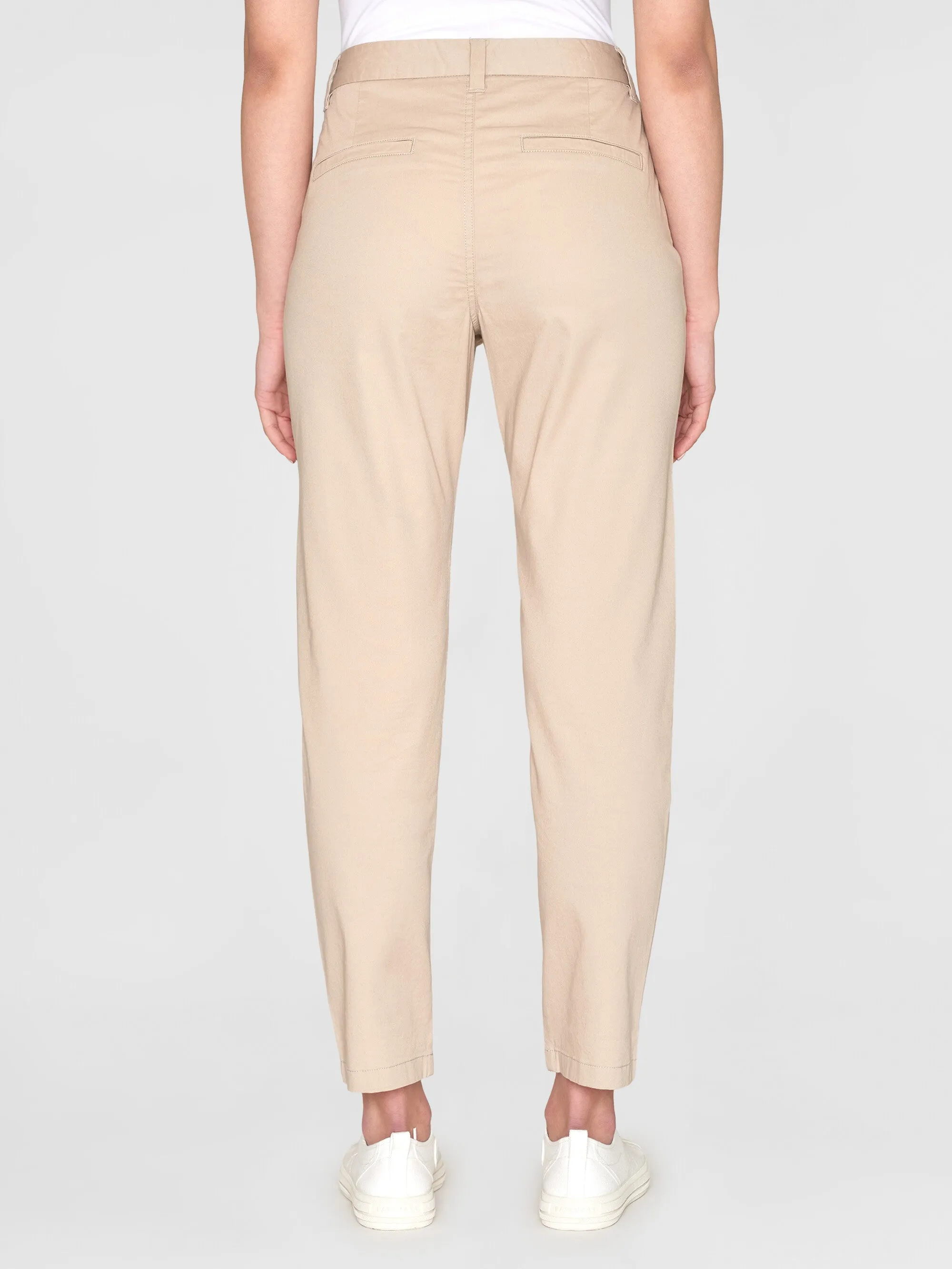 WILLOW regular cropped poplin chino - Light feather gray