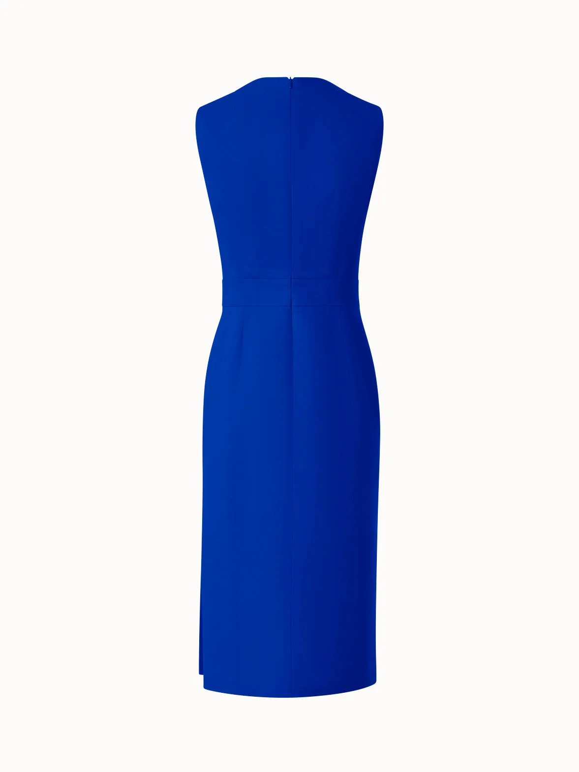 Wool Double-Face Sleeveless Sheath Dress