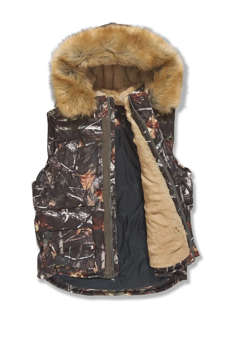 Yukon Fur Lined Puffer Vest (Real Tree)