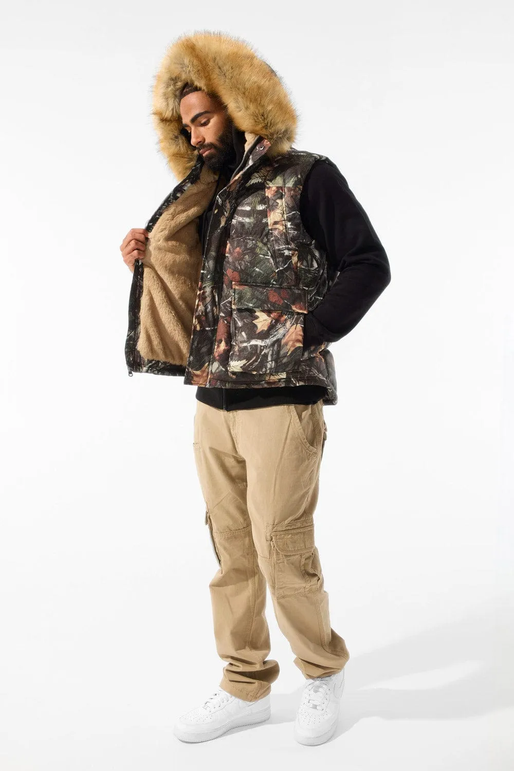 Yukon Fur Lined Puffer Vest (Real Tree)